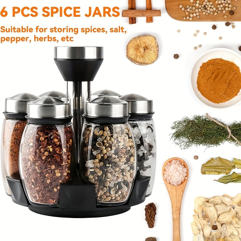 Versatile Airtight Storage Jar Set – clear reusable pantry storage, 7 in 1 14-In-1 Seasoning Bottle Rotating Seasoning Bottle Kitchen Supplies Hotel Household Seasoning, designed for American homes, daily convenience and practical gifting