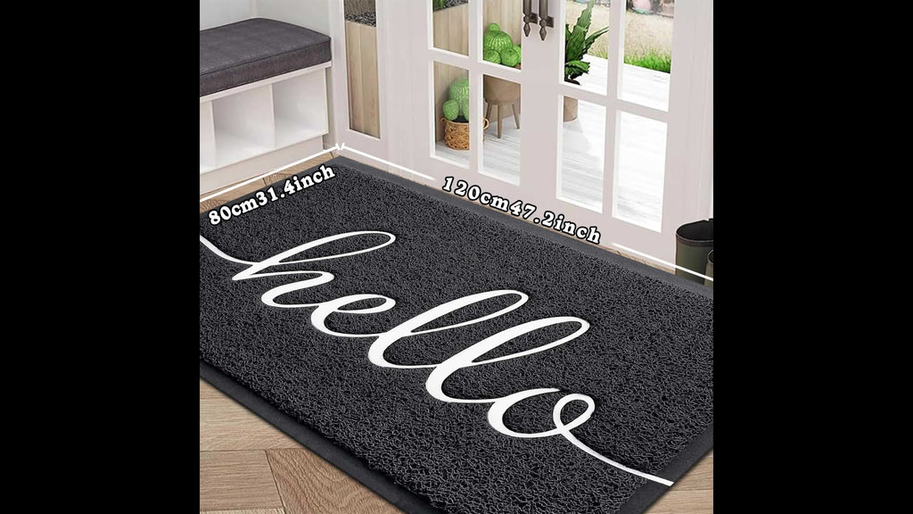Smart 1pc Home Accent Rug – comfortable decorative floor coverage, 1pc Nordic Style Letter Outdoor Entrance Door PVC Wire Ring Mat Anti-slip Floor Mat, designed for American homes, daily convenience and practical gifting