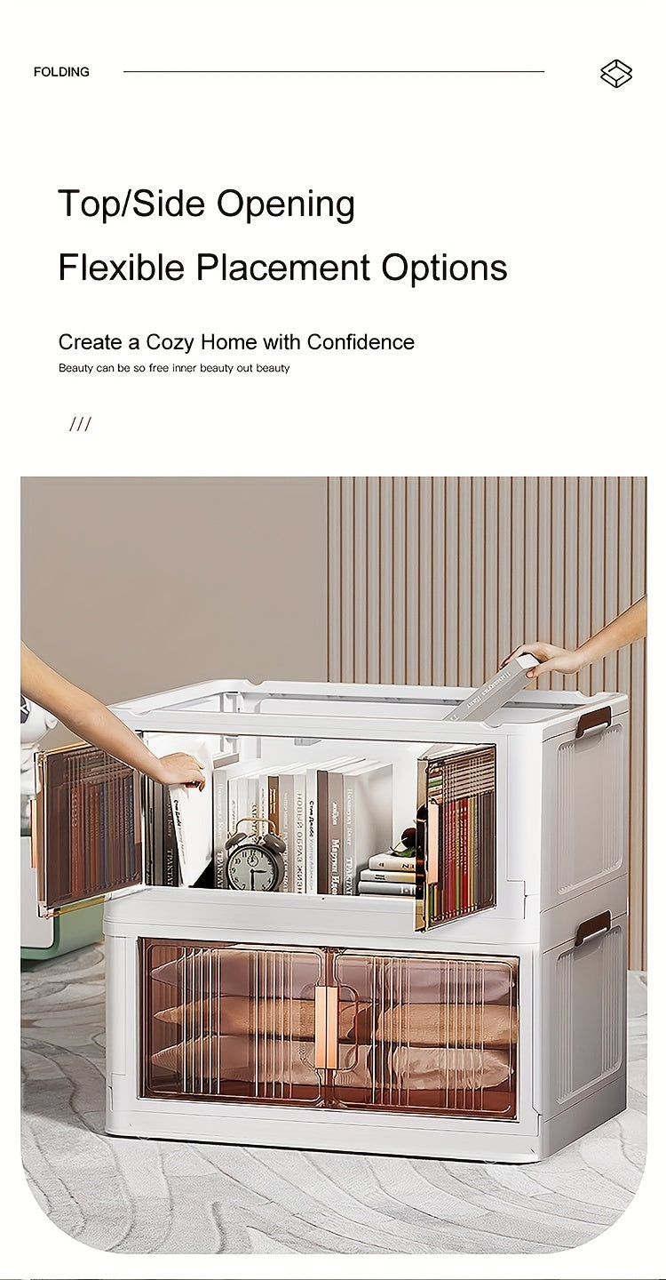 Versatile Stackable Home Storage Bins – portable space-saving storage, 29 2In Folding Storage Cabinet 3 4 5-Tier Extra Large Plastic Storage Bins with, designed for American homes, daily convenience and practical gifting