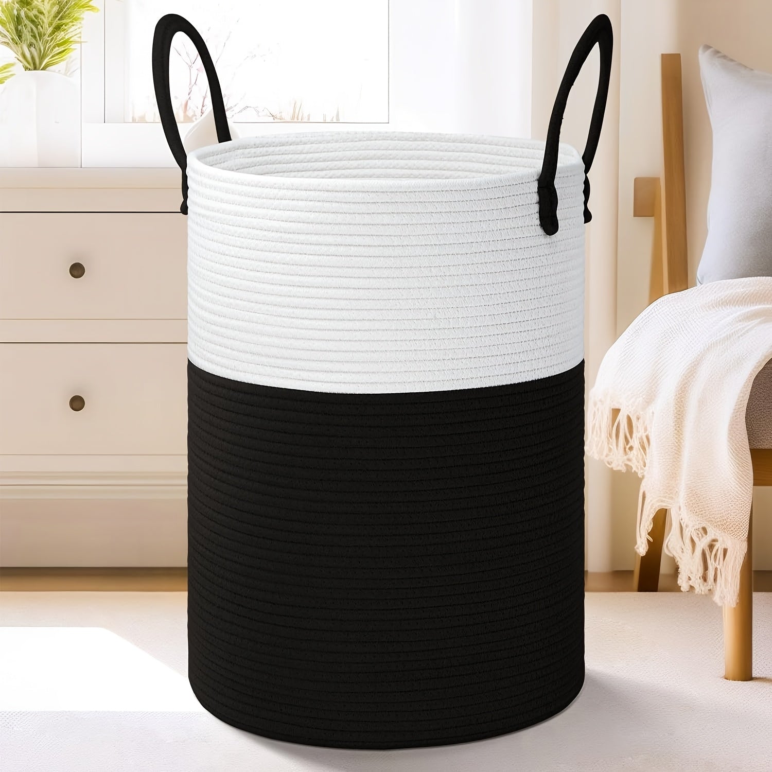 Home Living Essential – Collapsible Laundry Basket Woven Rope Laundry Hamper 12 15gal 15 85gal 21 13gal