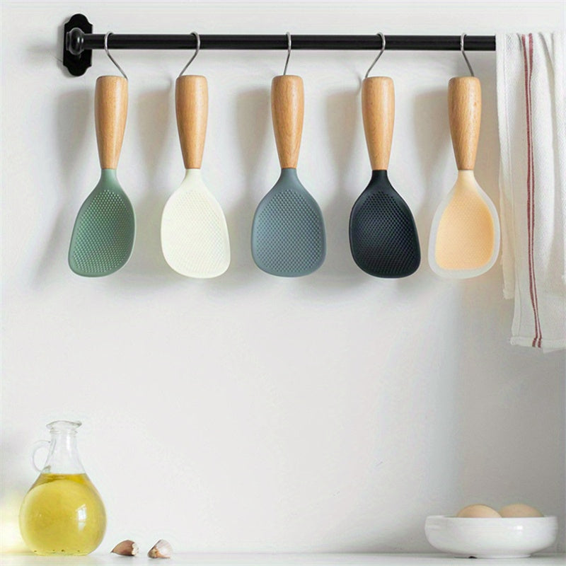 Easy-Access 2 Pack Kitchen Cookware Set – versatile meal preparation, 2 Pack Silicone Rice Potato Server with Wooden Handle - Durable Heat-Resistant Kitchen Spoon, designed for American homes, daily convenience and practical gifting