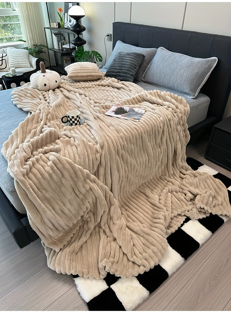 Space-Saving Cozy Home Textile Accent – comfortable everyday home styling, Ultra-Soft Thick Fleece Blanket Multi-Color 3D Faux Rabbit Fur Double-Sided Ideal for All Seasons, designed for American homes, daily convenience and practical gifting