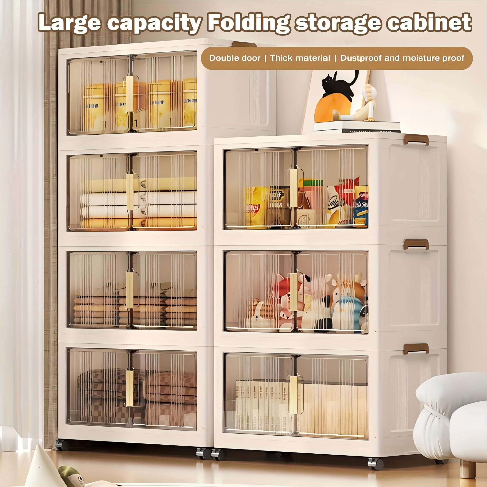 Versatile 3/4/5 Tier Stackable Home Storage Bins – portable space-saving storage, 29 2 Wide Extra Large Storage Cabinet - 3 4 5 Tier Plastic Storage, designed for American homes, daily convenience and practical gifting