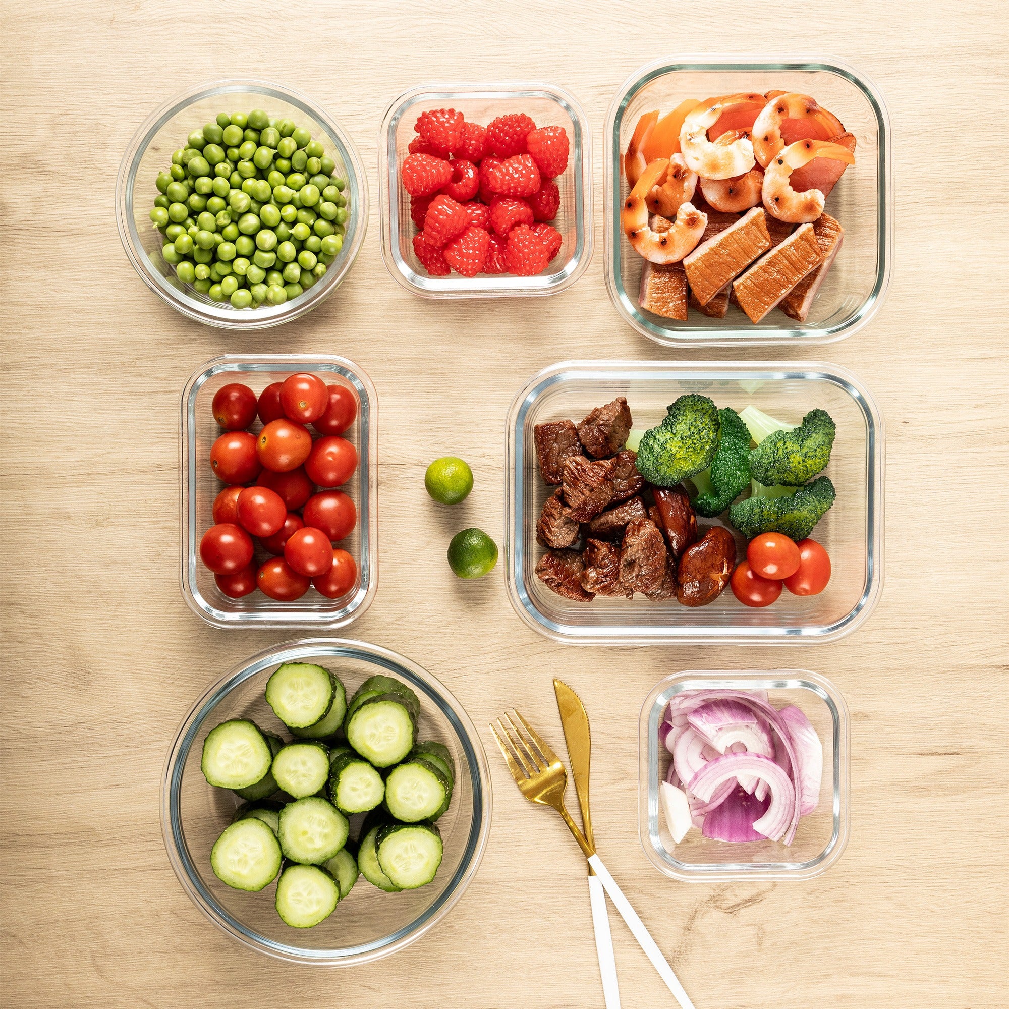Easy-Access 12pcs Glass Meal Prep Container Set – leak-resistant reusable meal prep, 12pcs Glass Food Storage Containers with Lids Meal Prep Pantry Kitchen Storage Containers for, designed for American homes, daily convenience and practical gifting