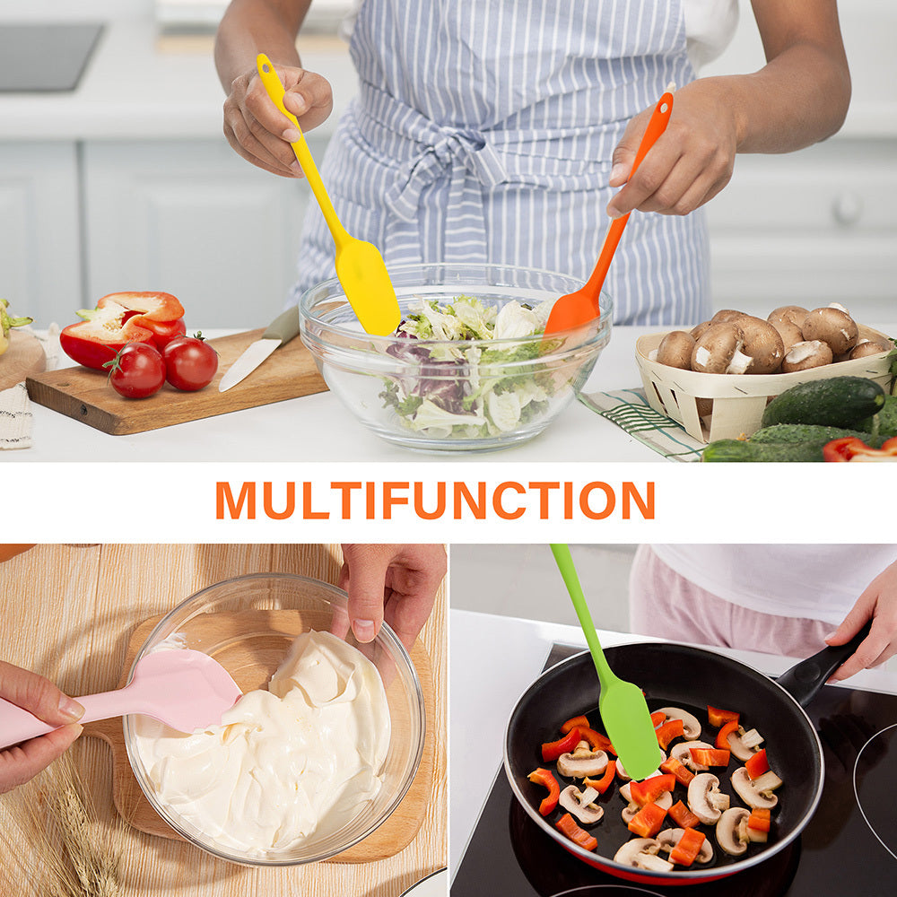 Kitchen Essential – 12 Pack Silicone Spatulas, 8 inch Small Spoon Spatula Heat Resistant Seamless One Piece Design Non-Stick Spatulas Flexible Scrapers Baking Mixing Tool for Cookware, Cooki