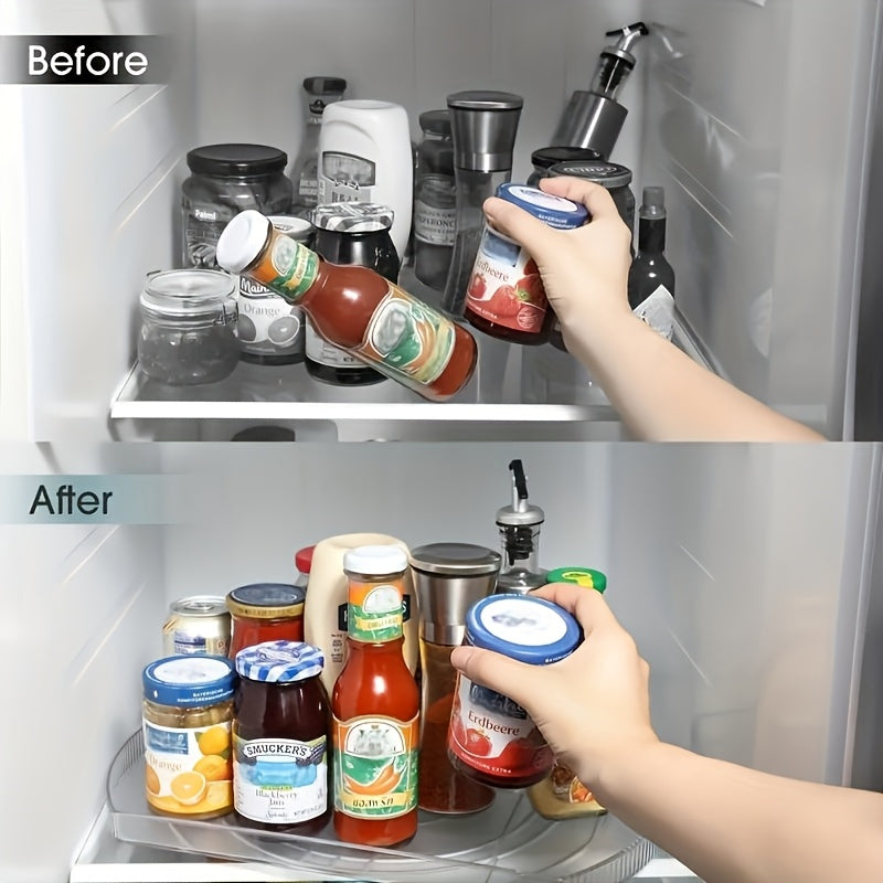 Smart Rotating Refrigerator Organizer – easy-access fridge organization, 360 Rotating Lazy Susan for Refrigerator Rectangular Fridge Organizer Cabinet Pantry Refrigerator, designed for American homes and practical gifting