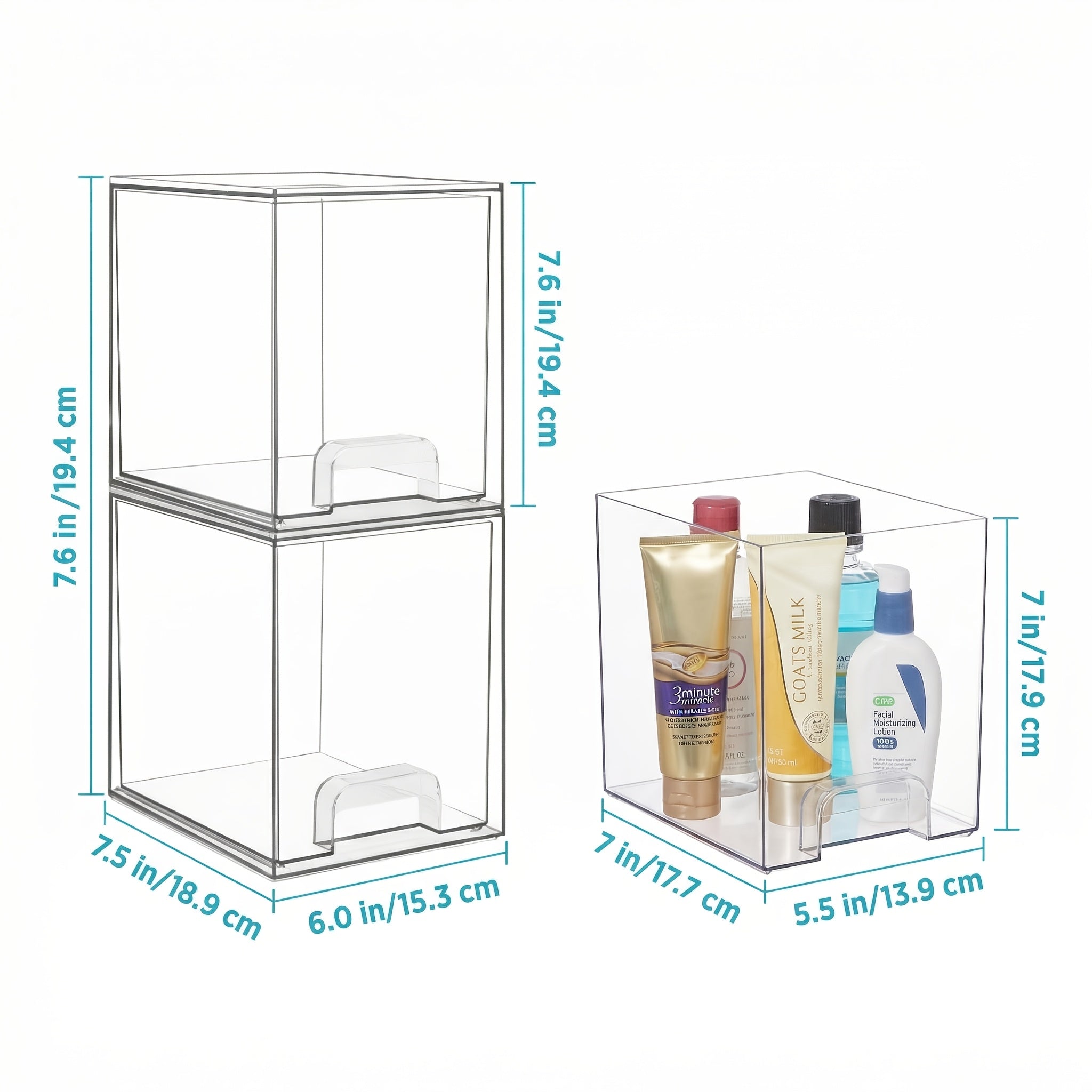 Easy-Access 4 Pack Stackable Storage Drawer – smooth-access cabinet organization, 2 3 4 Pack Table and Drawer Storage Clear Stackable Storage Drawers Office Storage, designed for American homes, daily convenience and practical gifting