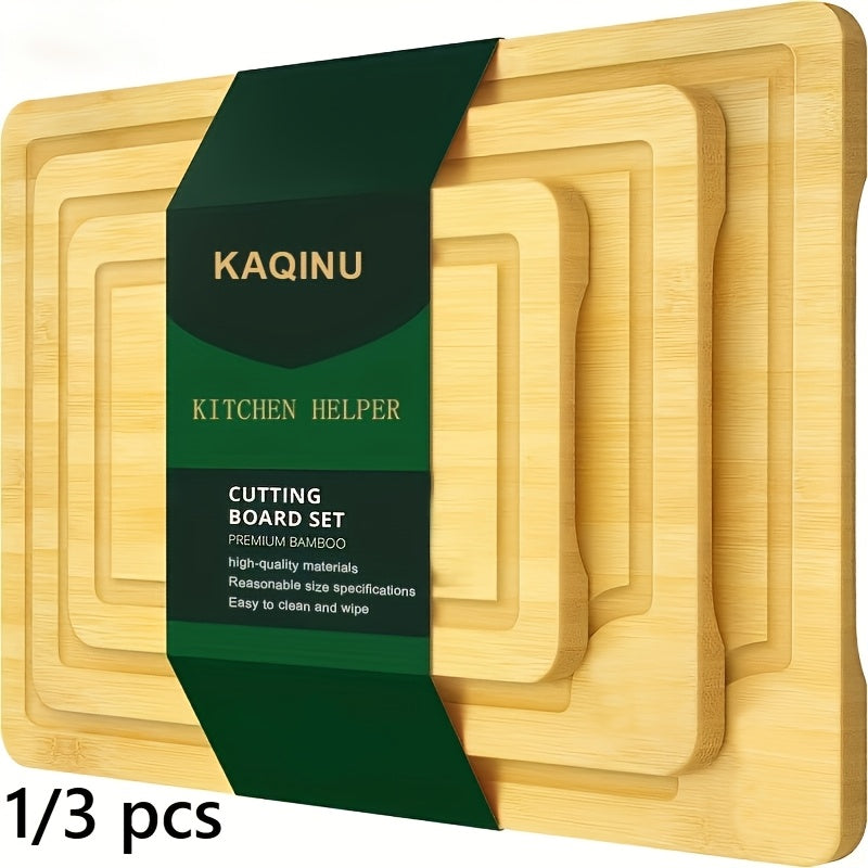 Space-Saving 1pc Bamboo Cutting Board Set – durable food prep and serving, 1pc 3pcs Cutting Board Set Bamboo Kitchen Food Grade Chopping Boards - Non-Stick Durable, designed for American homes, daily convenience and practical gifting