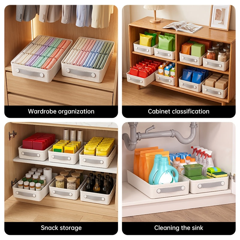 Pull-Out Cabinet Organizer Tray, Heavy-Duty Sliding Drawer with Smooth Steel Ball Bearing Rails, No-Drill Adhesive Installation, Multi-Purpose Storage for Kitchen Cabinets, Pantry, Closet, Under Sink & Home Organization