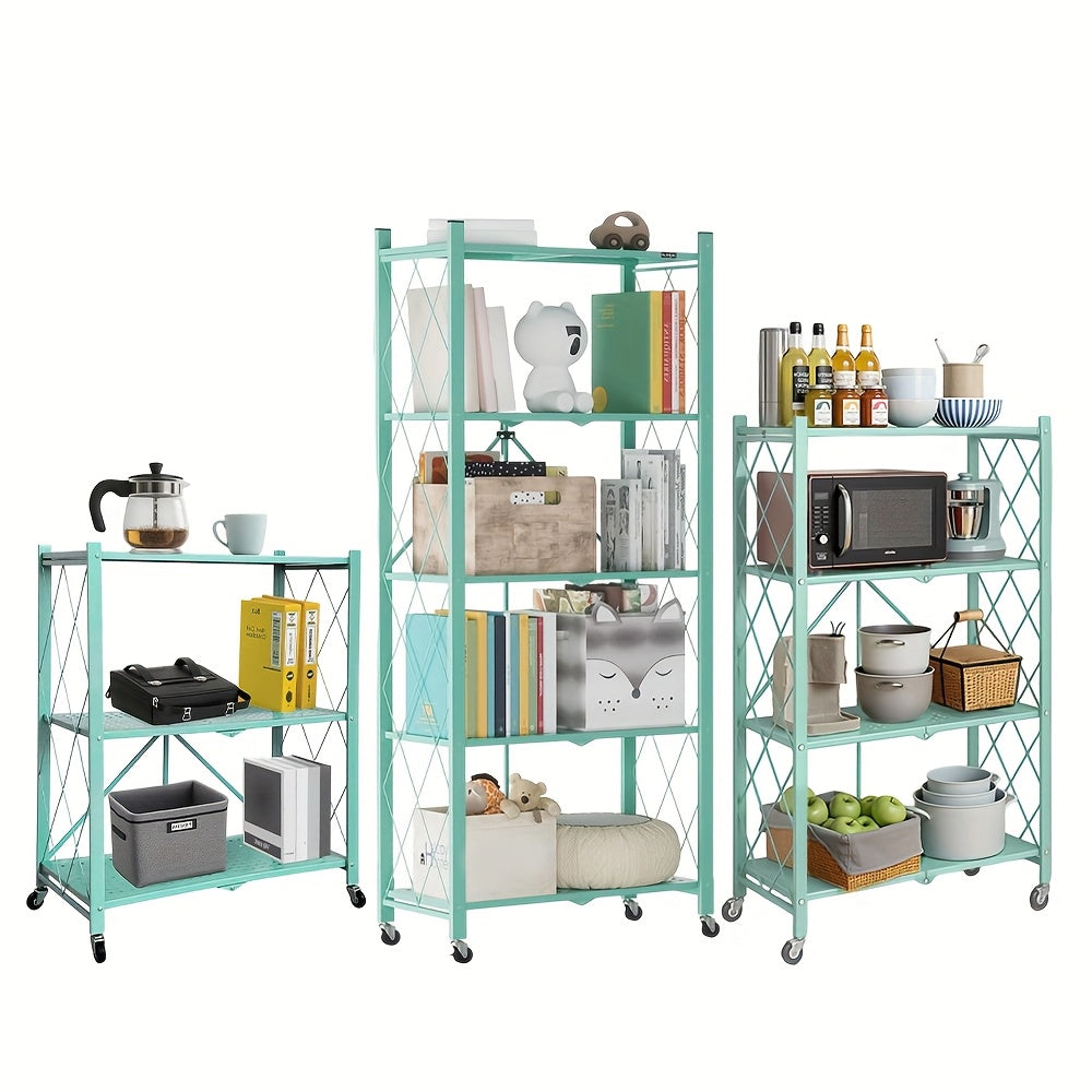 Heavy-Duty Adjustable Home Storage Rack – durable multi-purpose storage, 3 4 5- Tier Movable Vertical Multi-Functional Storage Racks Portable Metal Folding Storage Racks, designed for American homes, daily convenience and practical gifting