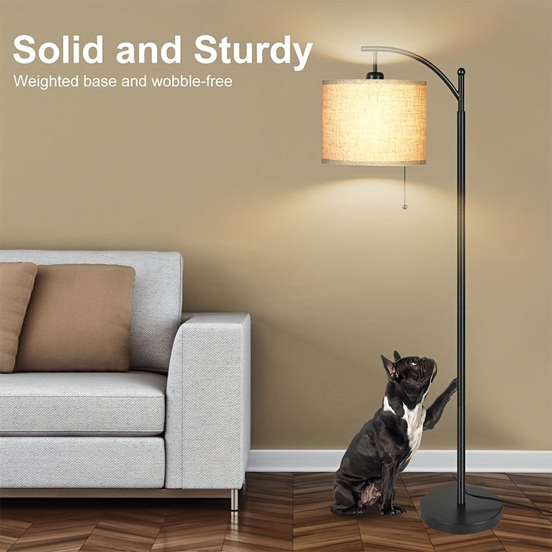 Space-Saving Decorative Home Lighting – warm functional room lighting, Modern Arc Floor Lamp for Living Room Bedroom Office Bright Lighting And Soft White, designed for American homes, daily convenience and practical gifting