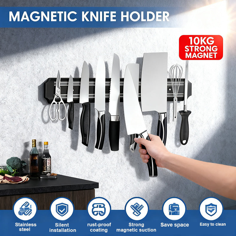 Heavy-Duty 1pc Adjustable Home Storage Rack – durable multi-purpose storage, 1pc of Magnetic Tool Storage Strip Knife Holder Kitchen Utensil Rack Tool Holder Christmas, designed for American homes, daily convenience and practical gifting