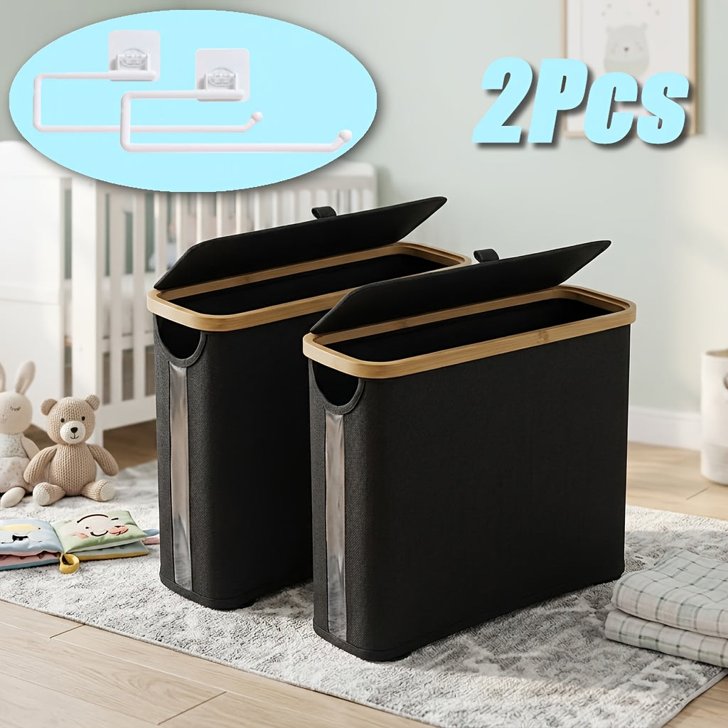 Home Organizer – 1 2pcs Lightweight Foldable Bamboo Border Storage Organizer Water-resistant