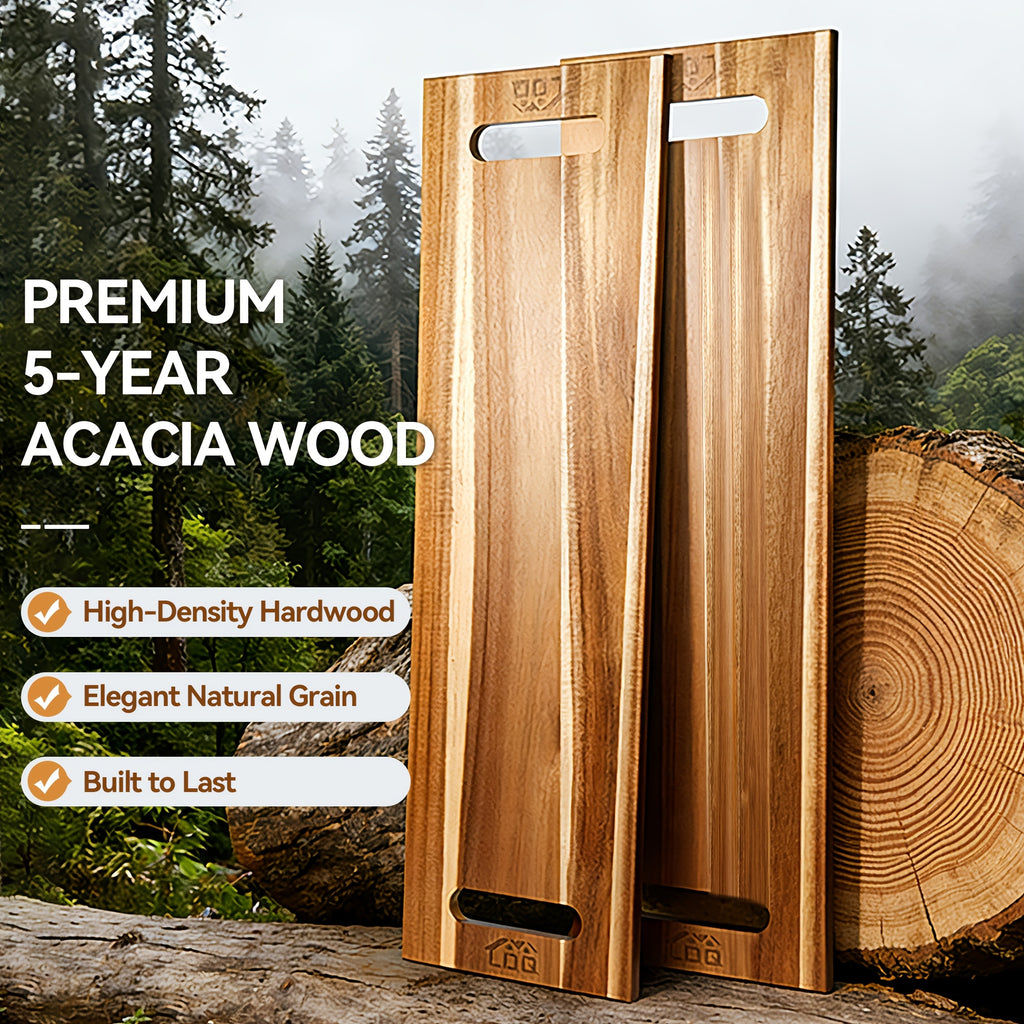 Premium Kitchen Cutting Board – durable food prep and serving, 36X12 Inch Extra Large Acacia Wood Charcuterie Board Cutting Board with Handles 3Ft Rectangular, designed for American homes, daily convenience and practical gifting