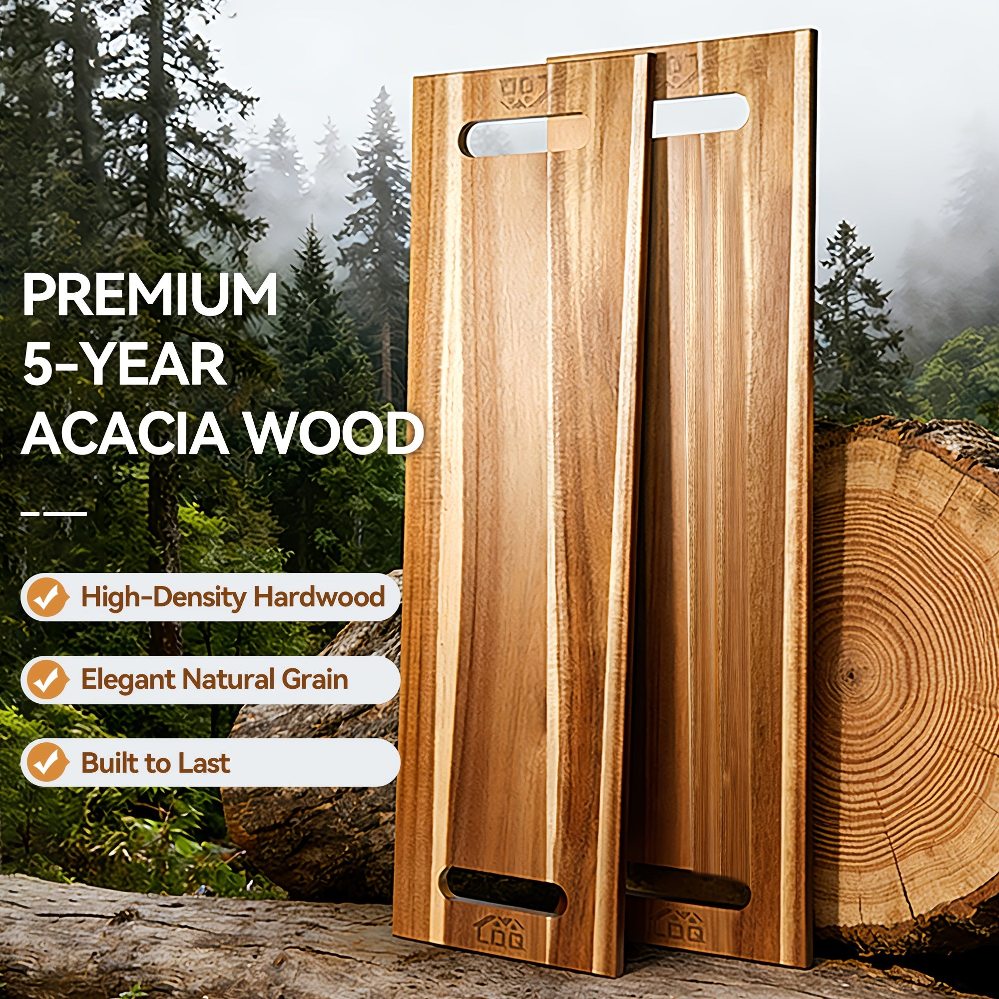 Premium Kitchen Cutting Board – durable food prep and serving, 36X12 Inch Extra Large Acacia Wood Charcuterie Board Cutting Board with Handles 3Ft Rectangular, designed for American homes, daily convenience and practical gifting