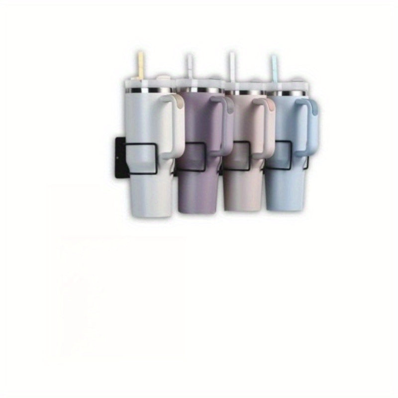 Smart Reusable Drinkware Set – easy-access beverage storage, 3 4-Cup Thermal Cup Storage Rack Magnetic Fridge Side Wall-Mount Secure Organizes Cups Lids, designed for American homes, daily convenience and practical gifting