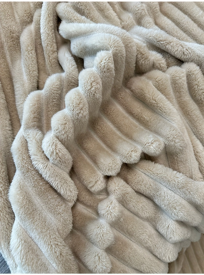 Space-Saving Cozy Home Textile Accent – comfortable everyday home styling, Ultra-Soft Thick Fleece Blanket Multi-Color 3D Faux Rabbit Fur Double-Sided Ideal for All Seasons, designed for American homes, daily convenience and practical gifting