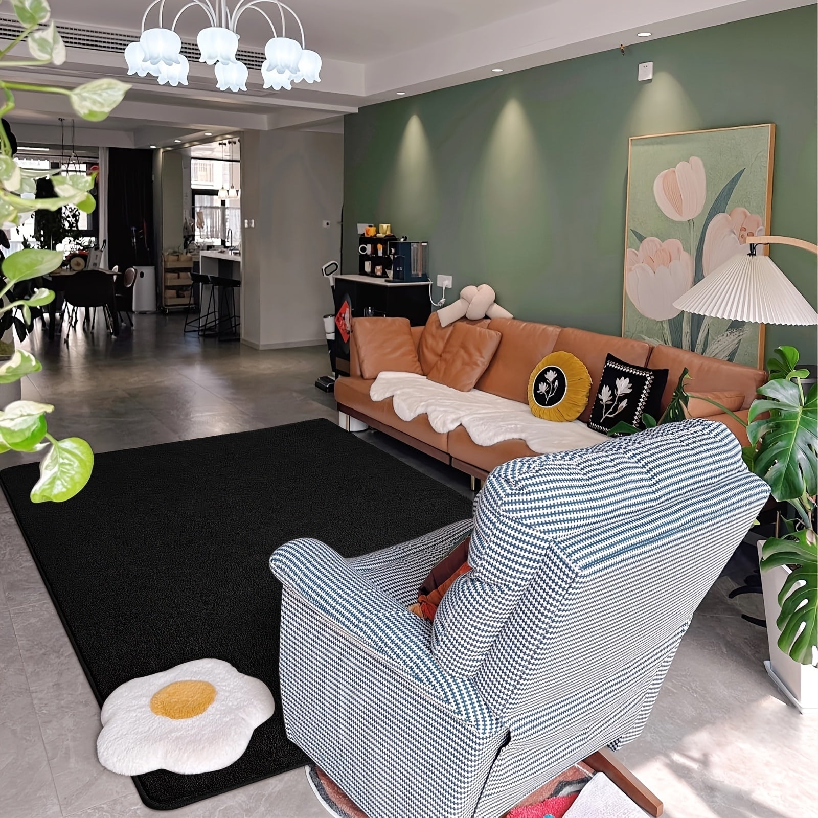 Soft Area Rug – Large Plush Carpet Suitable for Living Room & Bedroom - Soft Fluffy Floor Mat with Plush Pile, Machine Washable Non-Slip, Large Rectangular Indoor Carpet for Home Dorm Office