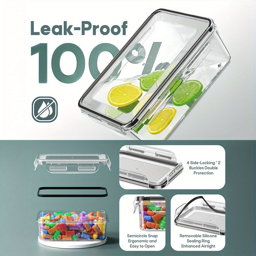 [Airtight Food Storage] 60pcs Airtight Food Storage Container Set with Lids (30 Containers & 30 Lids) - BPA-Free, PVC-Free Plastic Leakproof Meal Prep Kit, Microwave/Dishwasher Safe, Hinged-Lid System, Labels & Pen for Pantry, Leftovers, Fridge Organizati