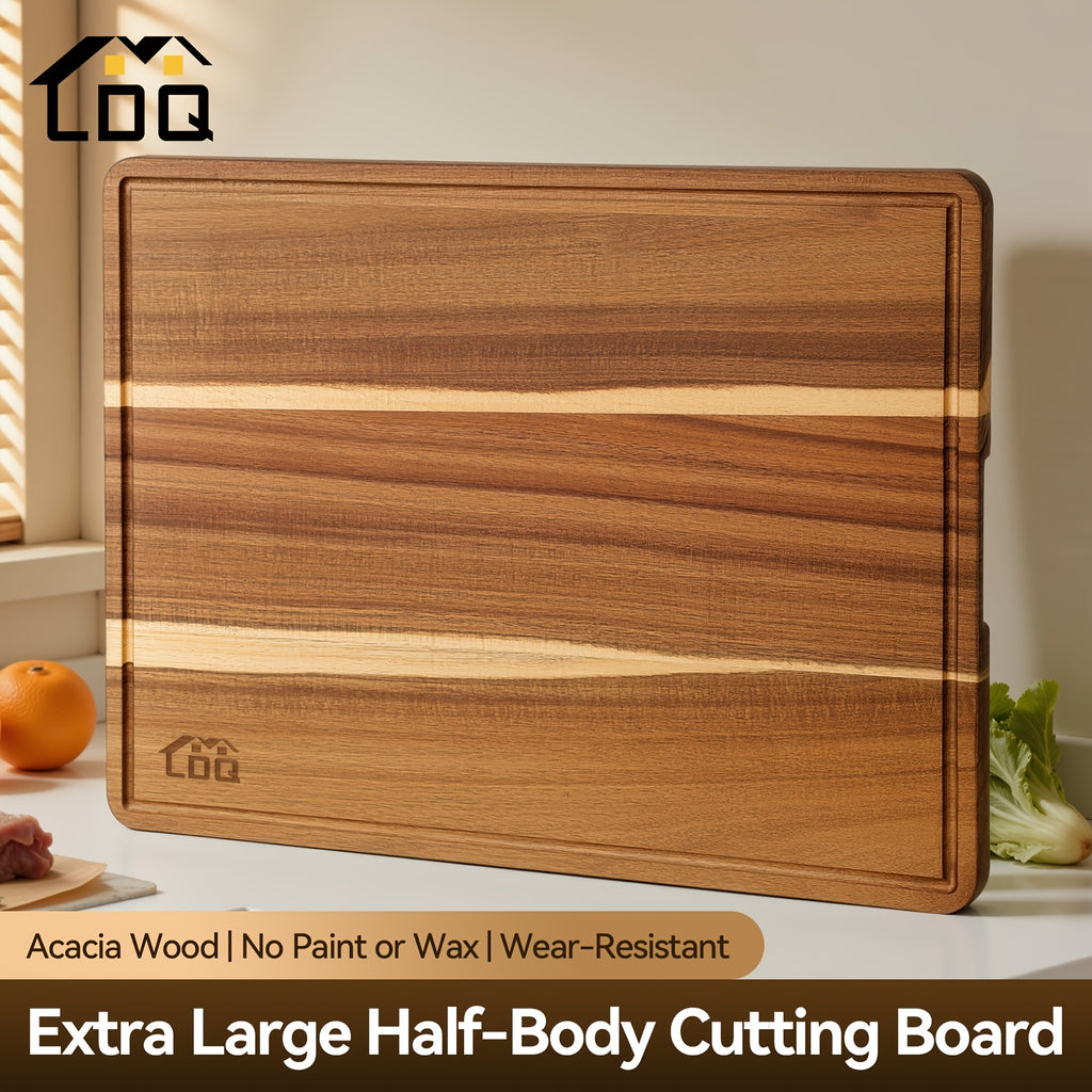 Heavy-Duty Kitchen Cutting Board – durable food prep and serving, XXL Acacia Cutting Board - Durable Wooden Chopping Board Extra Large Charcuterie Cheese Serving, designed for American homes, daily convenience and practical gifting