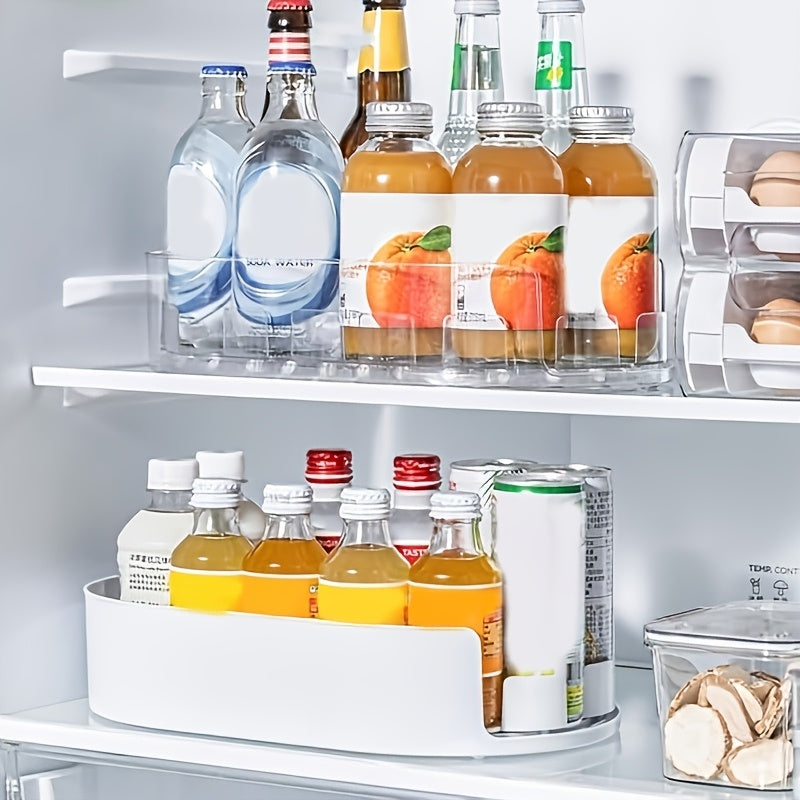 Smart Glass Spice Jar Set – clear reusable pantry storage, Set of 2 Rotating Storage Trays for The Fridge - Removable Organizer with Various, designed for American homes, daily convenience and practical gifting