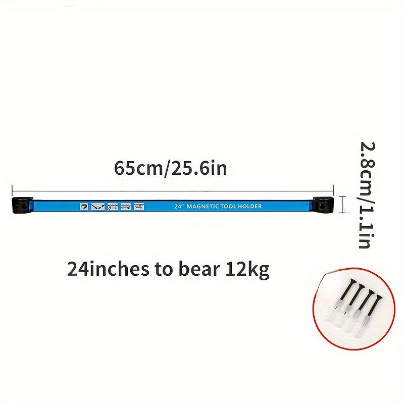 Kitchen Essential – Auto repair hardware, kitchen utensils, iron products storage magnetic rack, strong magnetic tool rack, magnetic strip, so that tools are no longer messy for Modern US Ho