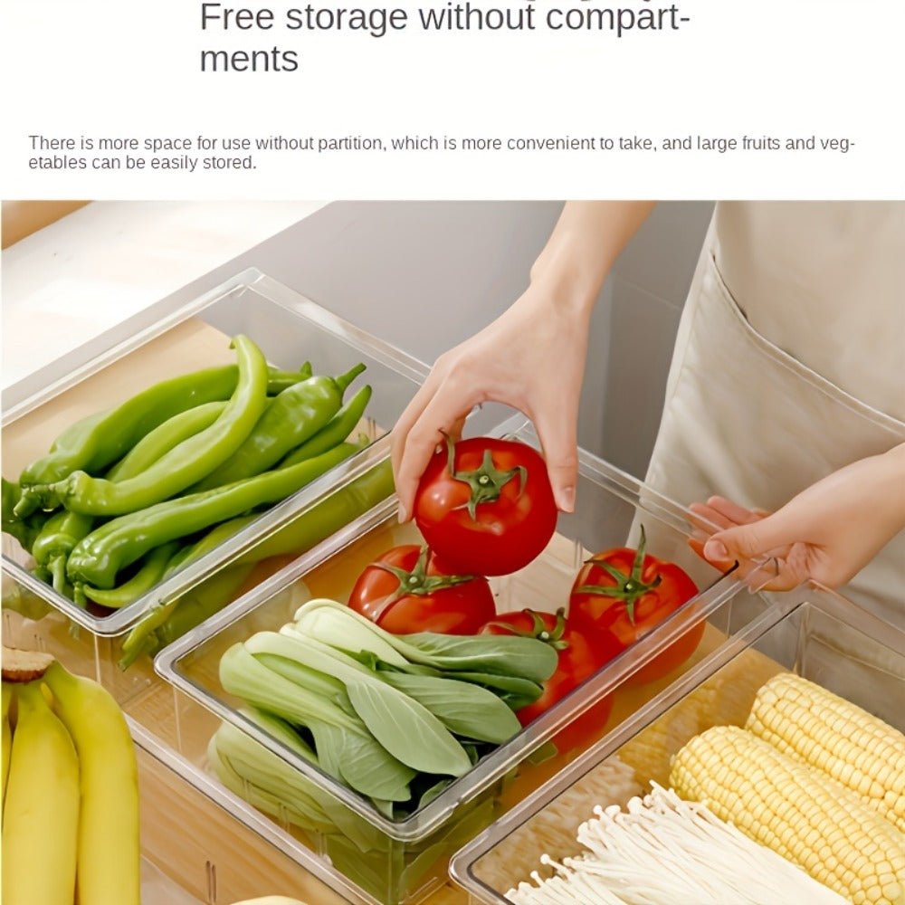 Heavy-Duty Stackable Storage Drawer – smooth-access cabinet organization, One Transparent Refrigerator Drawer Organizer Thickened Plastic Egg Storage Rack Suitable for Shelves Dividers, designed for American homes, daily convenience and practical gif