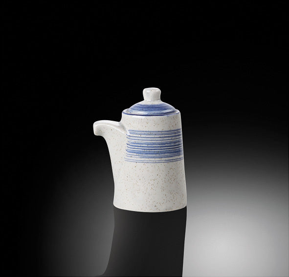 6PCS Japanese Style Ceramic Oil Pot Dispenser, 6oz Mini Soy Sauce Bottle, Kitchen Seasoning Container