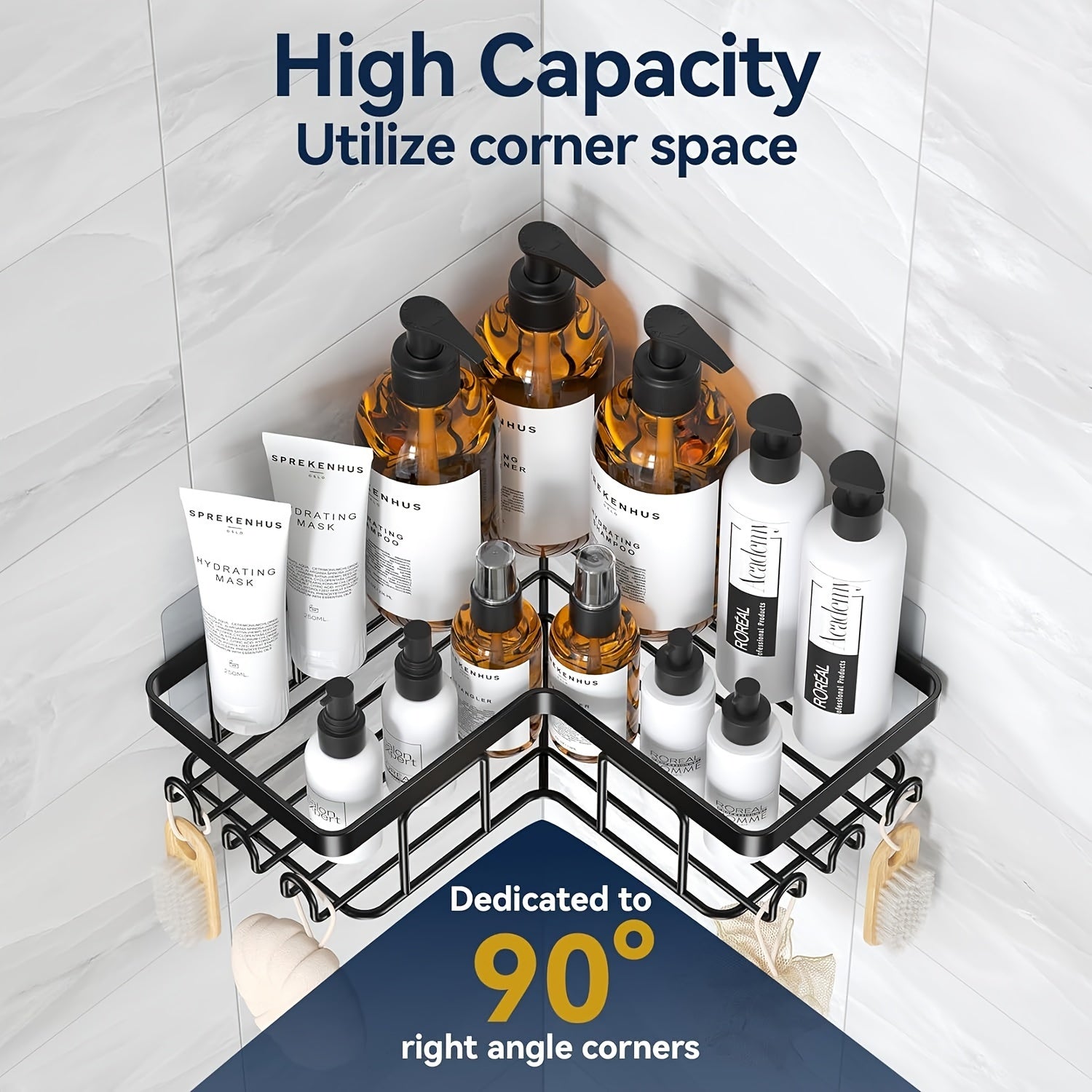 Smart Adjustable Home Storage Rack – durable multi-purpose storage, Versatile Adjustable Home Storage Rack durable multi-purpose storage Corner Adhesive Shower Caddy, designed for American homes and practical gifting