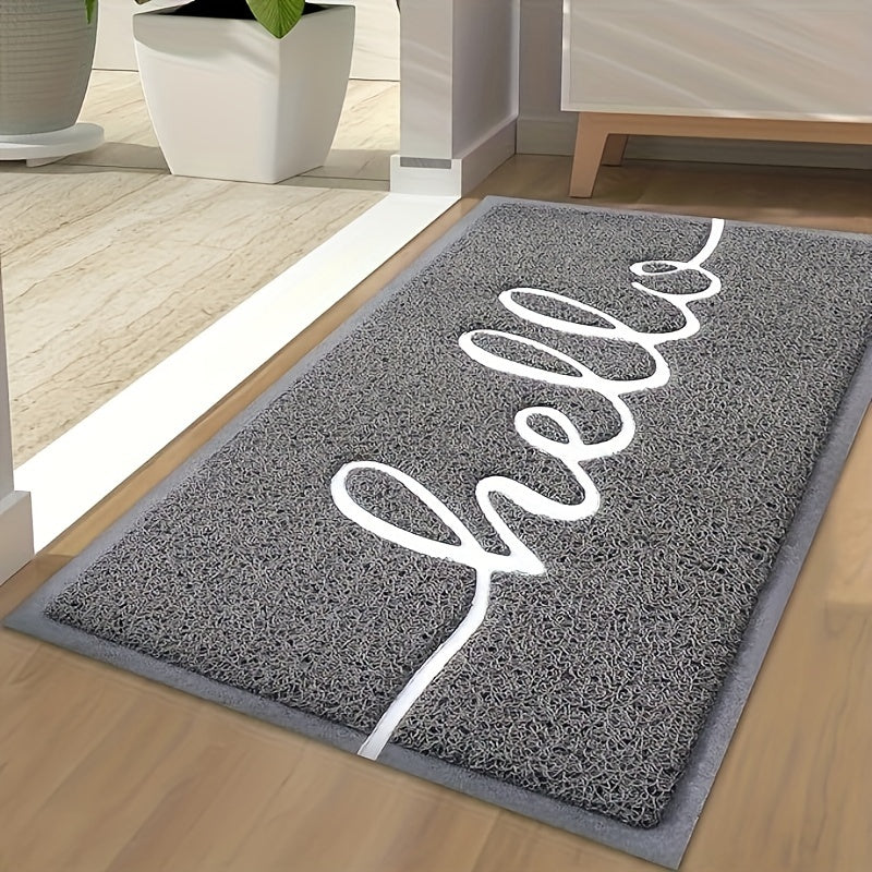 Smart 1pc Home Accent Rug – comfortable decorative floor coverage, 1pc Nordic Style Letter Outdoor Entrance Door PVC Wire Ring Mat Anti-slip Floor Mat, designed for American homes, daily convenience and practical gifting