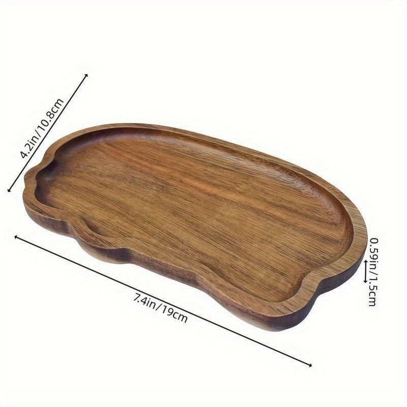 Heavy-Duty Reusable Drinkware Set – easy-access beverage storage, Rectangular Acacia Wood Tray Solid Wood Dinner Plate Heat-Resistant Bread Board And Tea Cup, designed for American homes, daily convenience and practical gifting