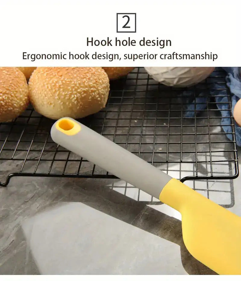 Kitchen Essential – 2pcs Large Silicone Spatula- Non Stick, Heat-resistant Kitchen Scraper, Kitchen Supplies, Kitchen Accessories, Christmas Gift, Suitable for Cooking and Baking, Easy to Mi