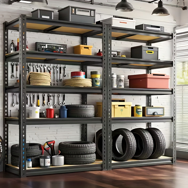 Modern 2pcs Adjustable Home Storage Rack – durable multi-purpose storage, 2pcs Heavy-Duty Metal Shelving Unit 60 72 Inch Hige 60 72 Sections 2000 Lbs, designed for American homes, daily convenience and practical gifting