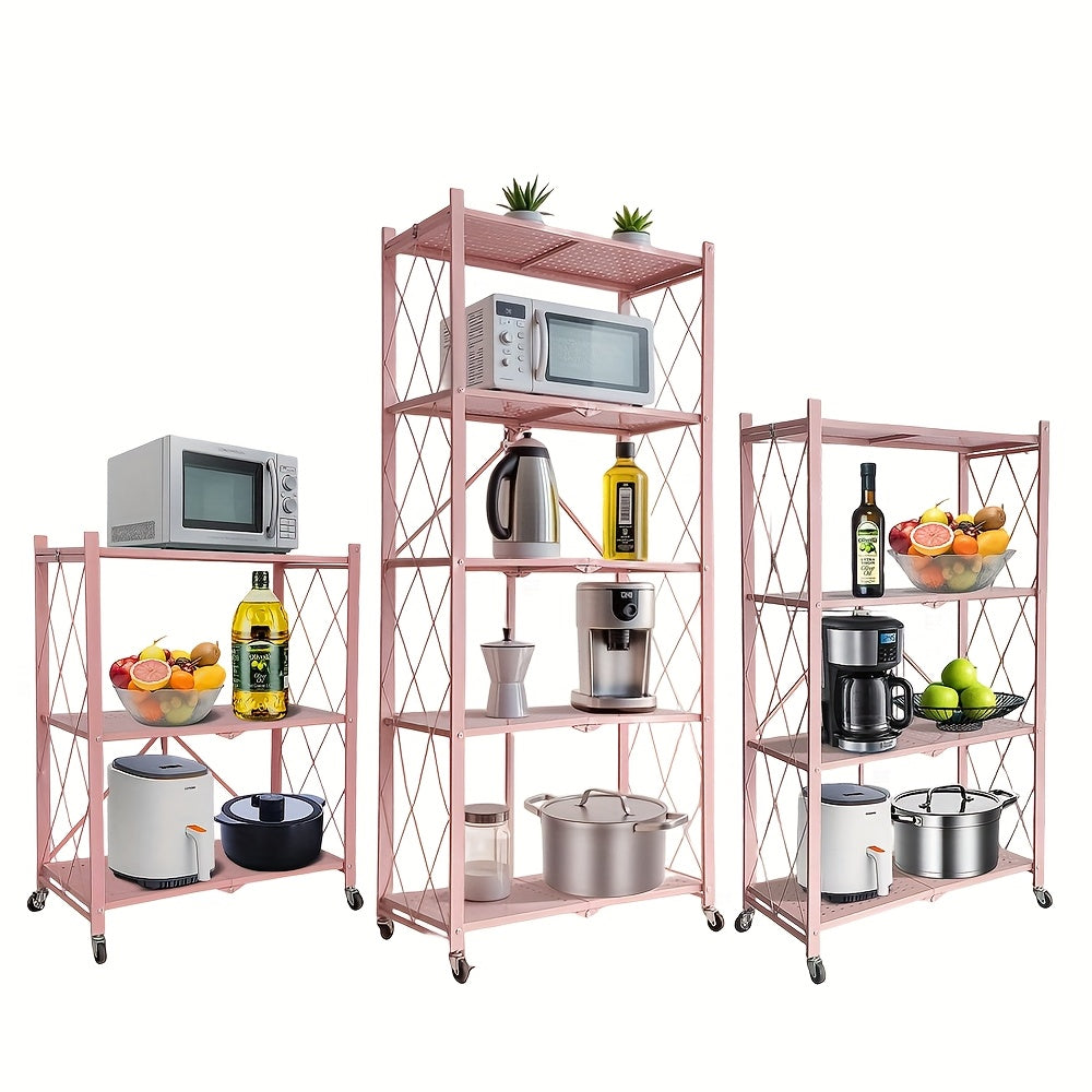 Heavy-Duty Adjustable Home Storage Rack – durable multi-purpose storage, 3 4 5- Tier Movable Vertical Multi-Functional Storage Racks Portable Metal Folding Storage Racks, designed for American homes, daily convenience and practical gifting