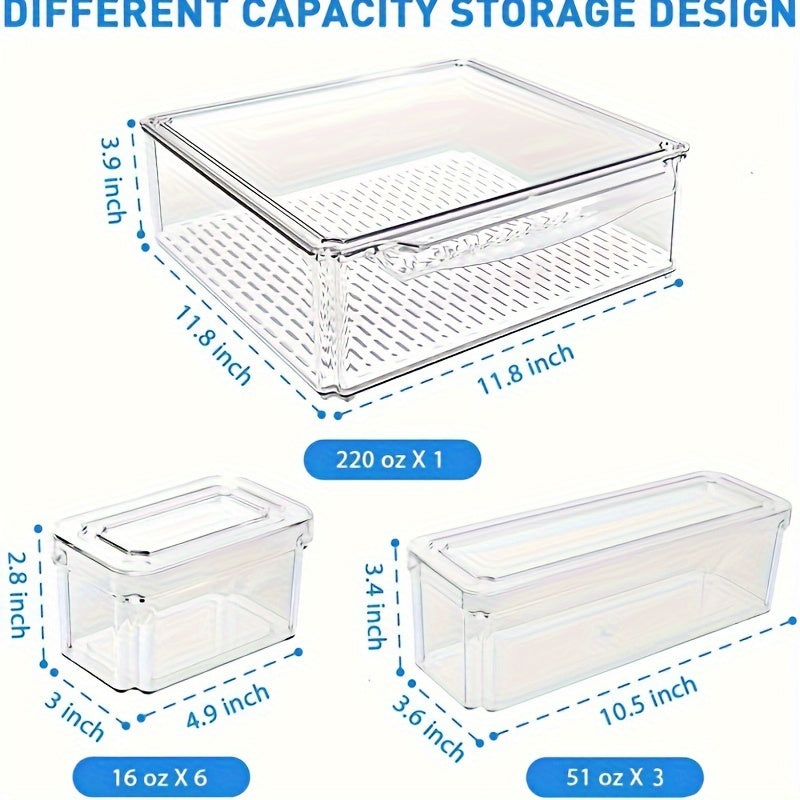 Space-Saving Refrigerator Storage Organizer – easy-access fridge organization, 10-Pack Refrigerator Organizer Bins Fridgeorganizers And Storage Clear Stackable Fridgeorganizer with Lid Bpa-Free Fruit, designed for American homes, daily convenience an