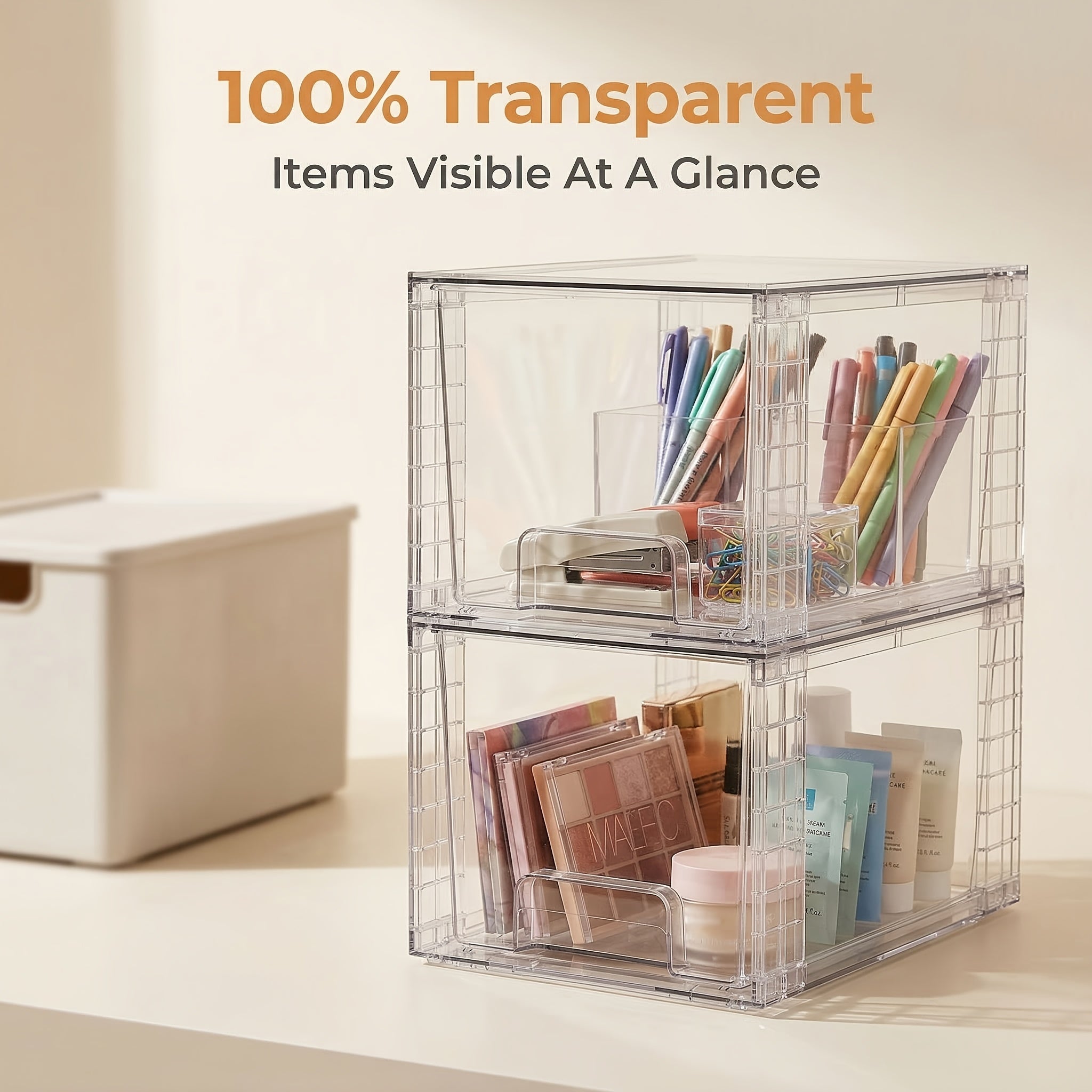 Heavy-Duty 2/4/6/8pcs Pull-Out Cabinet Organizer – smooth-access cabinet organization, 2 4 6 8pcs Large Stackable Clear Acrylic Food Storage Bins With Lids Kitchen, designed for American homes, daily convenience and practical gifting