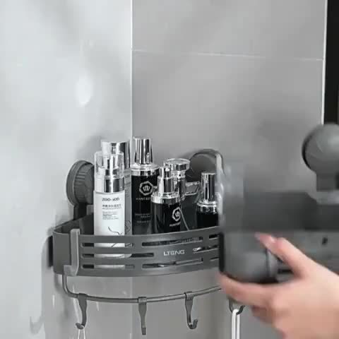 Smart Refrigerator Bottle Organizer – easy-access beverage storage, Space-Saving Suction Cup Bathroom Shelf - No Drilling Required Heavy-Duty Triangle Rack with Hooks, designed for American homes, daily convenience and practical gifting
