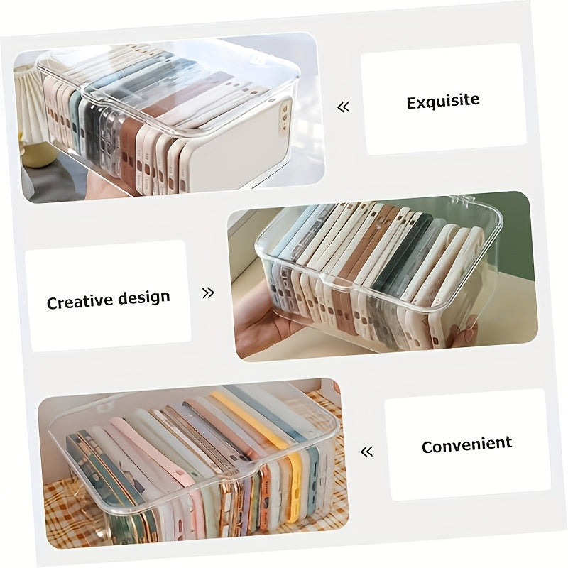 [Stackable Storage Boxes] Acrylic Stackable Storage Boxes, Bohemian Style Storage Boxes, Transparent, Suitable for Home, Office, School Supplies, Suitable for Dresser, Bathroom, Desktop, Home Organization Baskets, Boxes