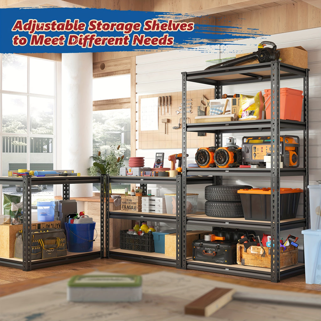 Space-Saving Adjustable Home Storage Rack – durable multi-purpose storage, Heavy-Duty Home Storage Shelf 60 H Five-Tier Storage Rack 2000LBS Capacity Adjustable Storage Shelf, designed for American homes, daily convenience and practical gifting