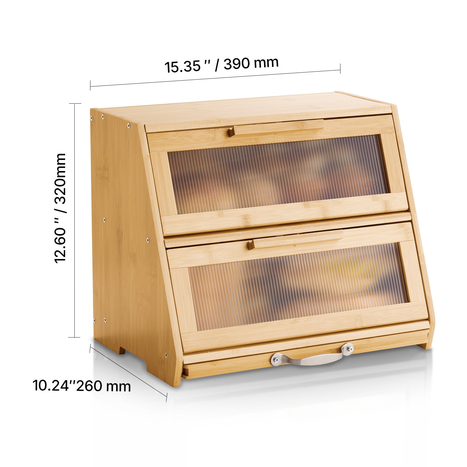 Space-Saving Countertop Bread Storage Box – fresh-bread countertop organization, VEVOR Bread Box for Kitchen Counter Large Capacity Bamboo Storage Container Single-layer Double-layer Black, designed for American homes, daily convenience and practical