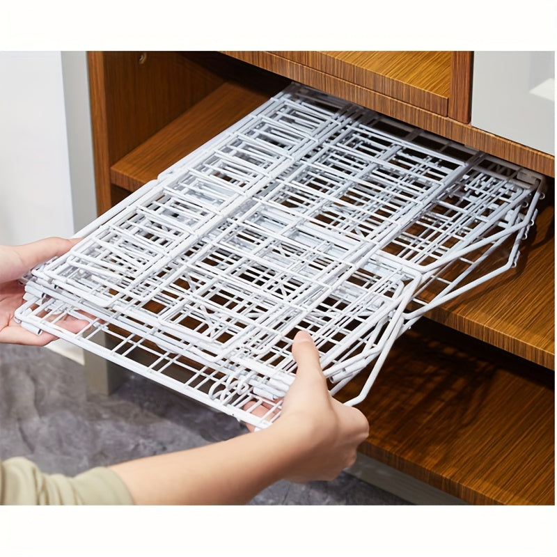 Compact Stackable Home Storage Bins – portable space-saving storage, Hanging Wall-Mounted Foldable Storage Basket - Waterproof Rust-Resistant Organizer for Kitchen Laundry Pantry Desk, designed for American homes, daily convenience and practical gift