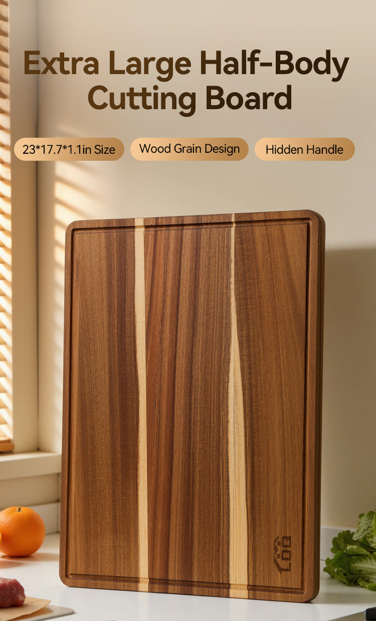 Heavy-Duty Kitchen Cutting Board – durable food prep and serving, XXL Acacia Cutting Board - Durable Wooden Chopping Board Extra Large Charcuterie And Cheese, designed for American homes, daily convenience and practical gifting