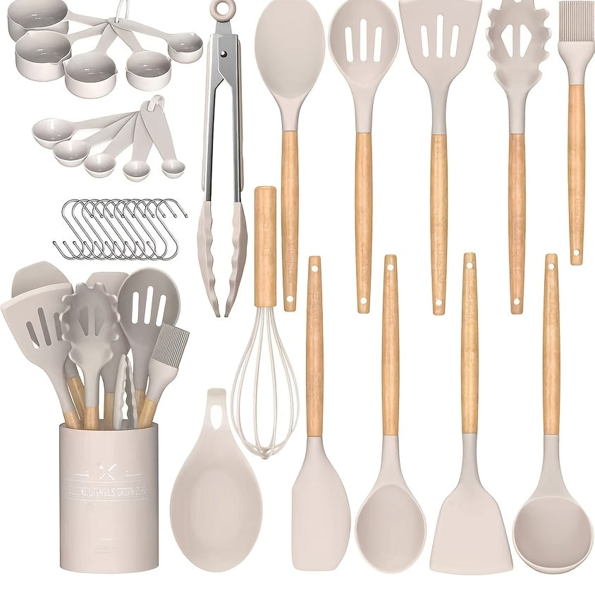 Kitchen Essential – [16pcs Kitchen Cooking Tool Set] 16pcs Are Super Cost-Effective, Complete, High Temperature Resistant, Non-Stick, Dishwasher Safe, Selected Kitchen Tools, Suitable For Ki