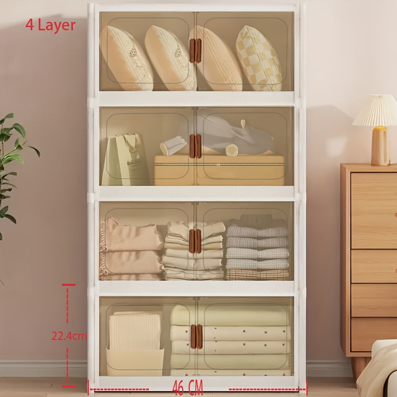 Storage Bins – 1 2 3 4 5Layer Extra Large Storage Cabinet Multi-tier Foldable Storage Box with