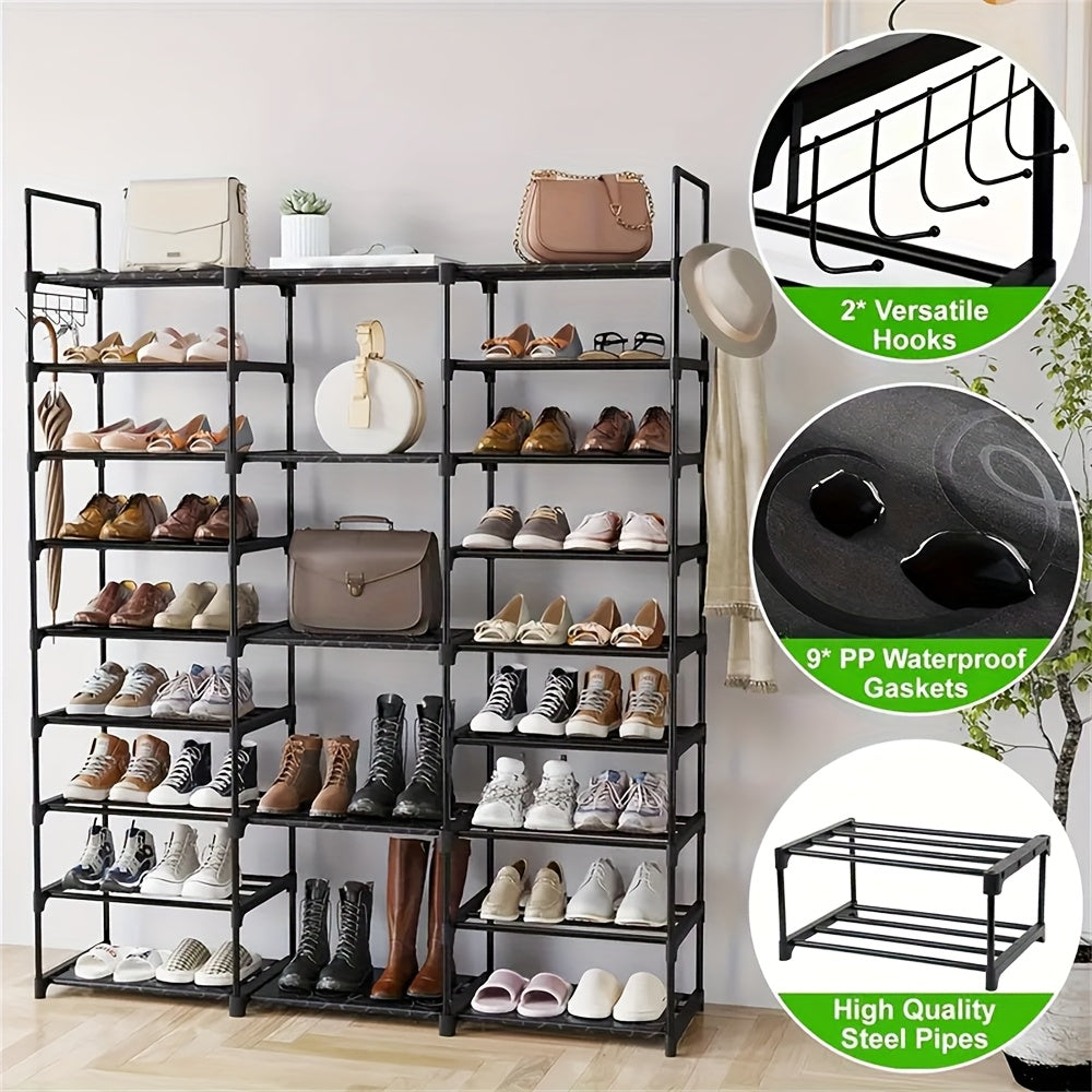 Easy-Access Adjustable Home Storage Rack – durable multi-purpose storage, 9 10 Tiers Shoe Rack Storage Organizer Shoe Shelf Organizer Holds 80 Pairs Shoe, designed for American homes, daily convenience and practical gifting