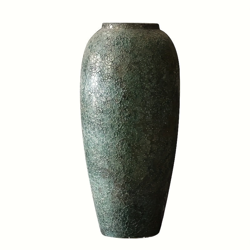1pc of Country-Style Ceramic Green Vase Ideal for Fresh And Dried Flowers, Perfect for The Living Room, Dining Table, Bedroom, Balcony, And Suitable for Christmas, Decorative Home Items