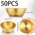 50 Stainless Steel Sauce Dishes, 3.2-inch Dipping Bowls, Mini Condiment Bowls, Small Dipping Bowls Suitable for Various Condiments such as Soy Sauce, Garlic, Ketchup, Chili Oil, Vinegar, and Other Condiments