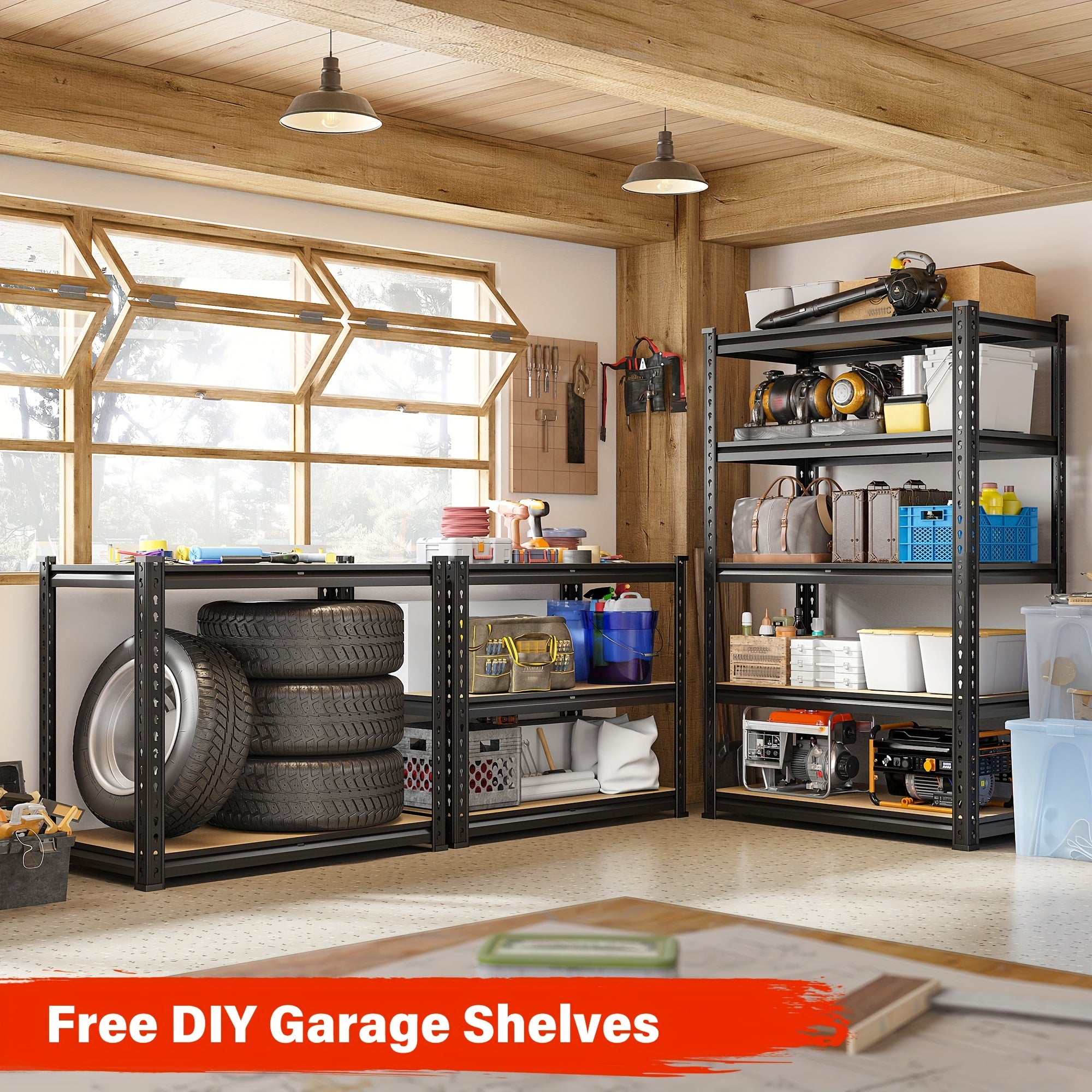 Easy-Access 5 Tier Adjustable Home Storage Rack – durable multi-purpose storage, Reibll 72 Heavy Duty Garage Shelving 5 Tier Adjustable Garage Storage Shelves 2000LBS Metal, designed for American homes, daily convenience and practical gifting