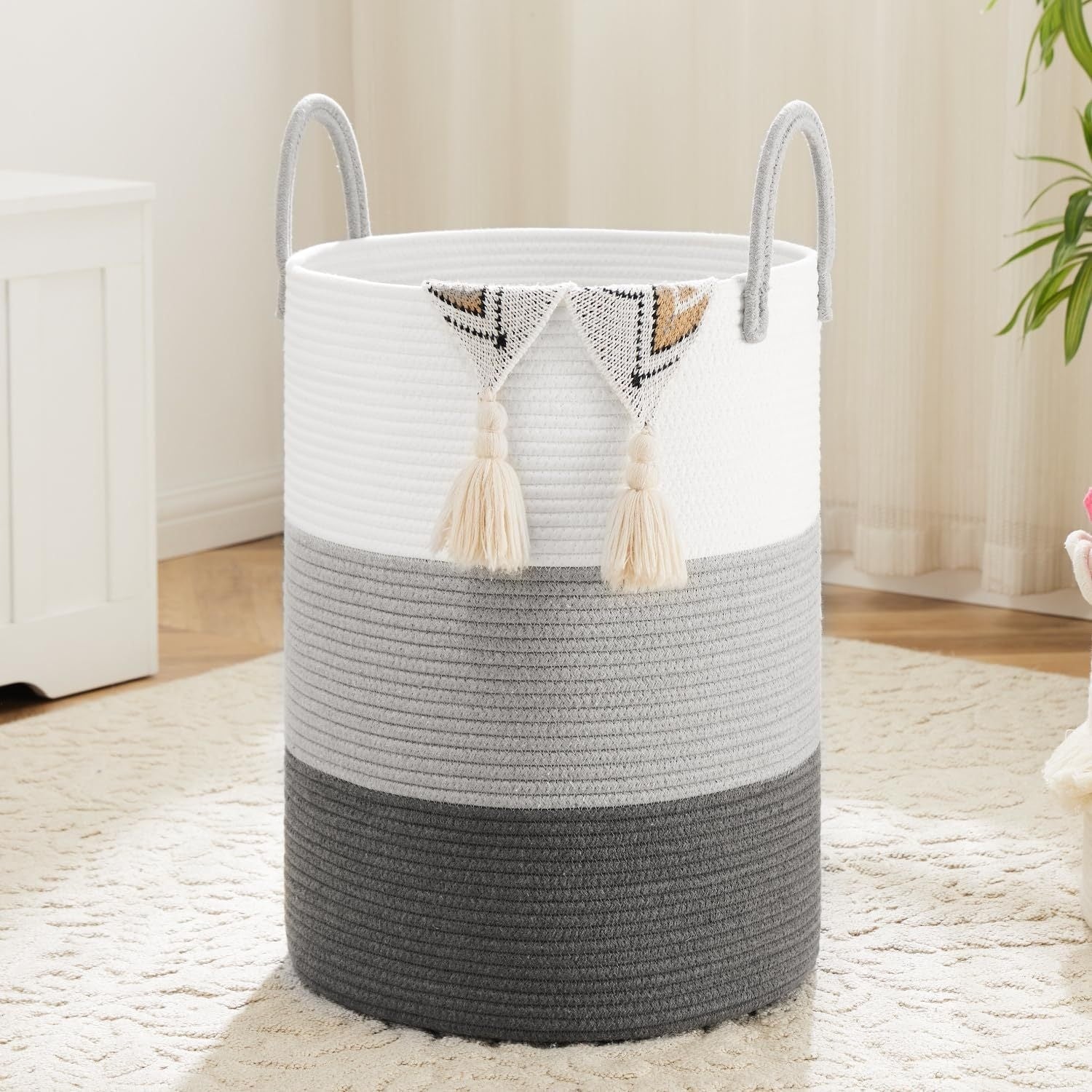 Home Living Essential – Collapsible Laundry Basket Woven Rope Laundry Hamper 12 15gal 15 85gal 21 13gal