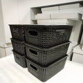 Storage Bins – 6/10 Pack Plastic Storage Baskets with Lids, Storage Boxes for Organization, Stack